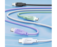 USAMS Kabel USB-C na USB-C 100W 1,2mPort Display purpurowy - 1569044 - zdjęcie 3